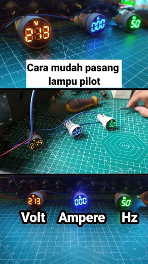 Lampu pilot digital✅Panel listrik 1 phase / 3 phase👍 #panellistrik #tutorial #elektronik