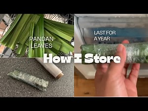 How I store Pandan Leaves so they stay fresh for a year