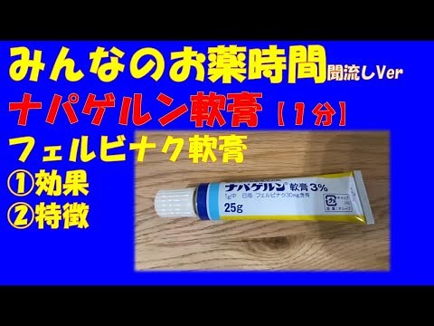 【一般の方向け】ナパゲルン軟膏/フェルビナク軟膏の解説【約１分で分かる】【みんなのお薬時間】【聞き流し】
