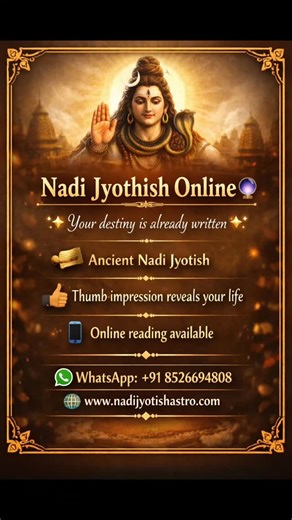 Astrology_Nadi on Instagram: "Your destiny is already written 📜✨ Discover the power of Ancient Nadi Jyotish from India, now available online for New Zealand 🌏 Using your thumb impression, your life path—career, marriage, finance, health, and karma—is revealed through sacred palm leaves. 🔮 100% traditional Nadi reading 📲 Online consultation available in New Zealand 📞 WhatsApp: +91 8526694808 🌐 https://nadijyotishastro.com/ #NadiJyotishNZ #AstrologyNewZealand #SpiritualHealingNZ #IndianAstro
