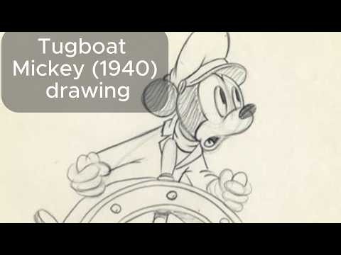 DISNEY animation art drawing - Mickey Mouse Tugboat Mickey (1940)