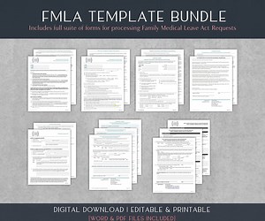FMLA Form Templates Bundle: 9 HR Forms (word) (digital Download) - Etsy