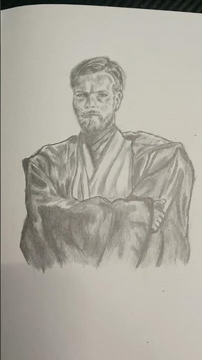 POV: drawing Obi-Wan KENOBI… #shorts #starwars