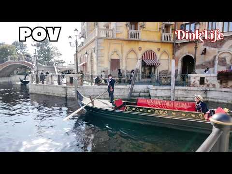 Venetian Gondolas at Tokyo DisneySea (POV)
