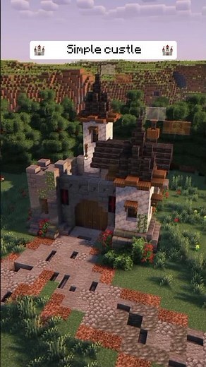 Easy castle in Minecraft. #minecraft #building #idea #tutorial