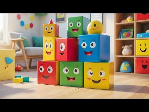 Four Little Blocks Stack Stack Stack | Building & Counting Song for Kids AV1