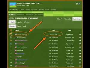 Google Snake Game: Beating the World Record