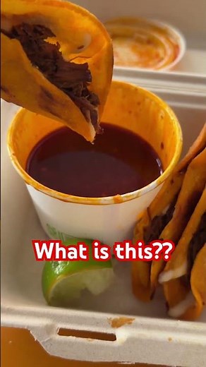 Taco Tuesday. Dipping taco and a cup of soup #Taco #TacoTuesday #MexicanFood #Mexican #Food #Lunch.