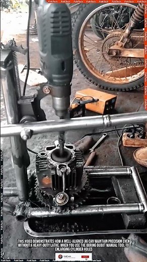 Manual Boring Tool: Enlarging Cylinder Holes Centered Stable Clean #tool #tools #innovation