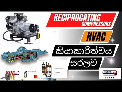 Reciprocating Compressor Explained sinhala | පිස්ටන් කොම්ප්‍රෙසර් | hvac #hvac #airconditioning