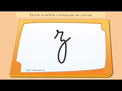 Écrire l'alphabet: Apprendre à écrire la lettre z en minuscule en cursive