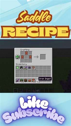 Minecraft – Craftable Saddle REVEALED! (Summer Drop 2025) #Shorts #minecraft #saddlerecipe