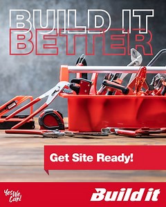 Getting back to site? Shop all your quality toolbox essentials at Build it. From tape measures to spirit levels, we have all you need to build it better this year. Visit www.buildit.co.za/stores to find a store near you. | Build it