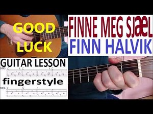 FINN HALVIK - FINNE MEG SJAEL fingerstyle GUITAR LESSON