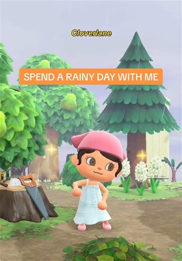 spend a rainy day with me on my animal crossing island cloverlane 🍀 #aesthetic #rainydays #acnh #animalcrossing #nintendo