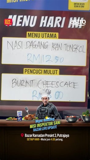 Nampak sedap ya menu harini!! Jom serbu gaisss Tengok Harini, Esok Boleh Beli! Dapur Goodday : Misi Inspektor Sani ⏰ Setiap Hari, 5:30 petang 🔊Astro Ria | Astro Go | gempak.com, Facebook, YouTube & TikTok Gempak Beli juadah di: 📍 Bazar Ramadan Presint 3, Putrajaya 🌙 Nikmati rangkaian drama pilihan melalui Astro One dengan hanya RM49.99 sebulan.�✔️ Strim sehingga 4 peranti�✔️ Tonton di mana sahaja melalui aplikasi sooka�✔️ Muat turun & strim secara percuma Langgan sekarang dan nikmati pengalam