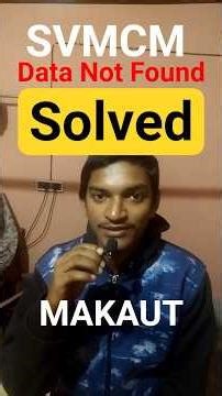 SVMCM MAKAUT Data Not Found Problem SOLVED! ✅ (Fresh & Renewal)