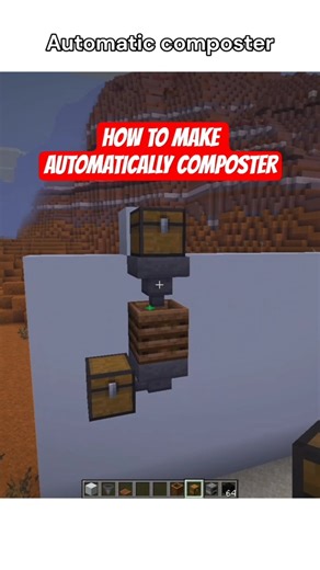 How to make automatic composter in Minecraft#minecraft