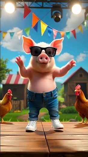 Funny Baby Pig & Goat Dance Video | Cute Baby Animals Dancing Shorts | Viral Funny Dance Video 2025