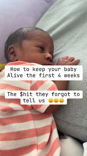✨How to Keep Your Baby Alive in the First 4 Weeks✨ (aka “Welcome to the Wildest Bootcamp You Never Signed Up For😂😩) The newborn stage is basically four weeks of confusion, cuddles, and contemplating whether sleep is even real anymore. So let’s talk about what ACTUALLY matters… minus the sugar-coating: ✨Feeding✨ Breast, bottle, combo, vibes—just *feed the child*. Calories are the goal. Nobody gets a trophy for perfect schedules right now. ✨Sleep✨ Long stretches? Cute. Not happening. Safe sleep