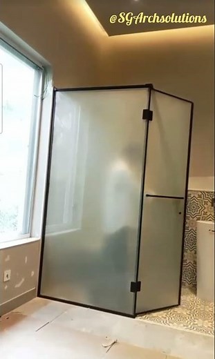 Openable Shower Enclosures with Sleek Profile #shower #ozone #glassarchitecture #tranding