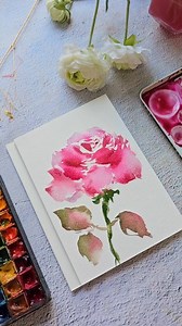 Beautiful expressive watercolor rose 🥀 | Joly Poa Watercolorist