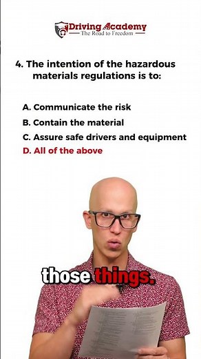 CDL HAZMAT Question Practice Test From a CDL School!