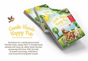 Gentle Hands Happy Pets. Children's book illustration - Soffa Komarova
