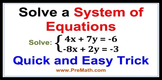 3 comments | How to Solve a System of Equations - Quick and Easy Trick How to Solve a System of Equations Quickly and Easily using Cramer's Rule. By PreMath.com | PreMath | Facebook