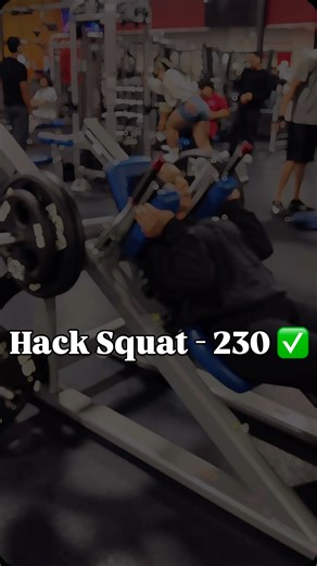 4 comments | 230 pounds on the hack squat. No shortcuts. No excuses....
