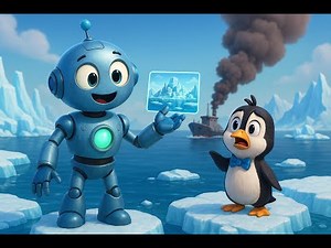 Saving the Iceberg City! Robby the Robot