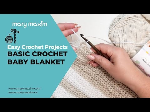 How to Make a Crochet Baby Blanket | Half Double Crochet Blanket with Mary Maxim Baby Value Yarn