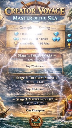 🌊 The sea is rising… This Friday the Ark Agency in-house campaign begins ⚓️ Climb the leaderboard, defeat the storm, and fight for the title Master of the Sea 👑 Ark Angels — opt in before Friday 13th March through your Campaigns page. The question is… who’s ready for the storm? 🌊🔥 #ArkAgency #MasterOfTheSea #ArkAngels #tiktoklive #fyp