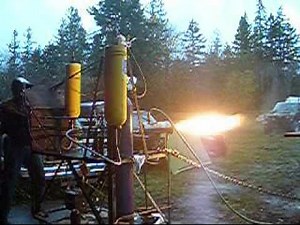 Liquid Nitrous Oxide/Kerosene Rocket Engine