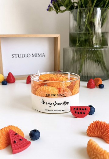 Clementine Dessert Candle DIY — Real Fruit Basket Candle for Summer