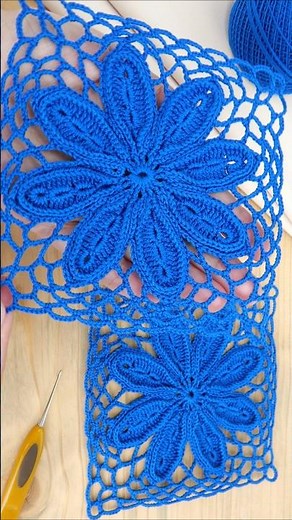 Stunning Crochet Flower Square!💙‪@LitkeTatyana‬