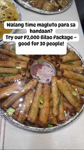 1.1M views · 3.5K reactions | Walang time magluto para sa handaan?Try our ₱2,000 Bilao Package – good for 30 people!✅ Kompleto sa ulam at kakanin✅ Masarap na, tipid pa✅ Ready for pick-up! 31 Balagtas, Sta. Lucia, Novaliches QC PM now to reserve! | Zachrelle BILAO Package | Facebook