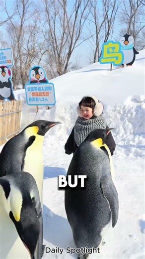This Girl Copy the Penguin Walk #penguin #wholesome #shorts