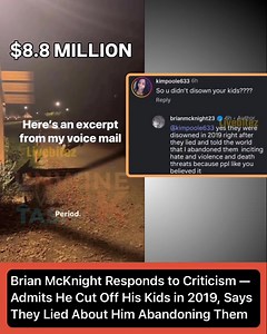 (#AD) — #BrianMcKnight finally addressed fans asking if he disowned his kids — confirming he cut ties in 2019 after they allegedly spread false claims that he abandoned them, which he says led to hate and death threats. He also claimed he recently won $8.8 million in damages tied to the situation. | Tasha K