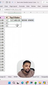128K views · 2.6K reactions | Large Function in Excel #SinhalaShorts #sinhala #viral #STEM #foryou #Excel #exceltipsandtricks #excelsinhala #sinhalashorts #large | Jifry Issadeen | Facebook