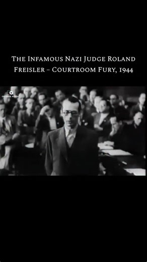 old world Archive on Instagram: "The Infamous Nazi Judge Roland Freisler – Courtroom Fury, 1944 Rare historical footage from 1944 showing Nazi judge Roland Freisler presiding over trials connected to the July 20 plot against Adolf Hitler. The clip reveals his aggressive courtroom behaviour and reflects the harsh, politically driven nature of the Nazi legal system in the final years of World War II—a powerful reminder of how justice can be distorted under totalitarian rule. #history #vintage #his
