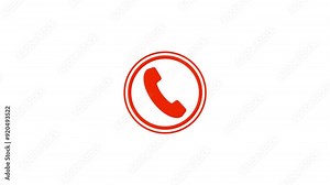 Telephone Calling Icon Animation. Incoming Call, Phone Calling. Phone Ring Icon Animation.