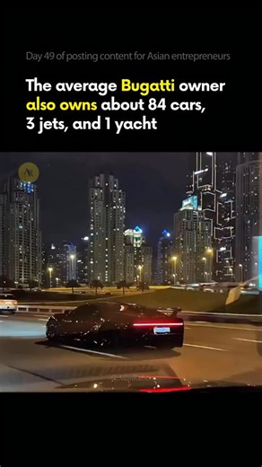 Asian Wealth | Business | Success on Instagram: "Follow @asianriches for more insights like this. In most countries, seeing a Bugatti is a once in a lifetime moment. In Dubai, it’s just another Tuesday night. A Chiron Pur Sport cruising down Sheikh Zayed Road like it owns the boulevard. Rare two digit plate. Zero flex. Just normal city traffic. 1,500 horsepower. One of the most focused Bugattis ever built. A license plate worth more than most supercars. This is what makes Dubai different. Hyperc