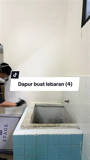 Makeover Dapur Kamar: DIY Pasang Keramik Hari Kedua