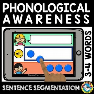 COUNTING WORDS SENTENCE SEGMENTATION BOOM CARDS PHONOLOGICAL AWARENESS ACTIVITY