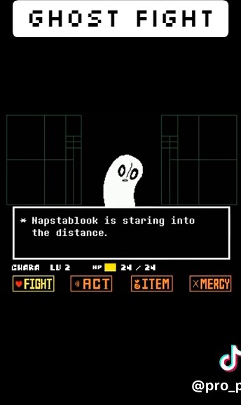 Napstablook Boss Fight in Undertale