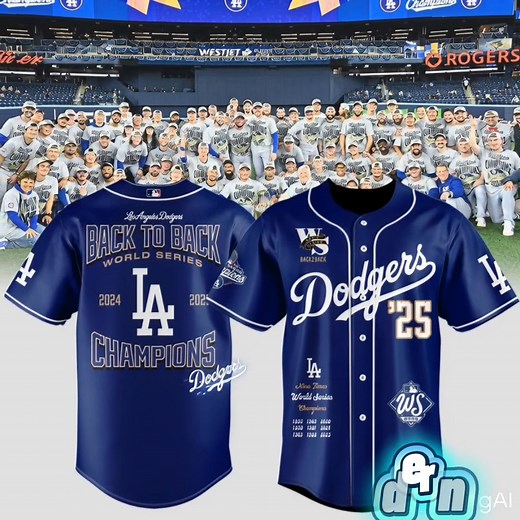  2025 World Series Champions BackToBack Baseball Jersey .  Wear it with pride as the Dodgers dominate the season!  Order Now!: https://tinyurl.com/LAbacktoback02#dodgerchampions2025 #dodgerbacktoback | M.L.B Streetwear Hub | Facebook