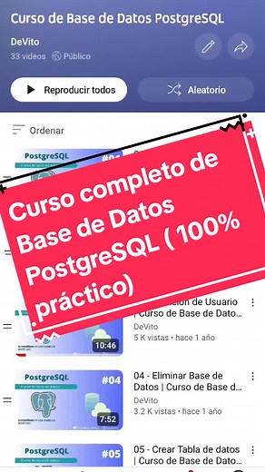 Curso Completo de Base de Datos PostgreSQL 100% Práctico