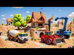 Excavator & Loader Build Garden Research House 🏡🌱 Lego Construction