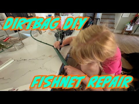 Dirtbag DIY Fish Net- Repairing an old fish net from my childhood. Net Bag Replacement!